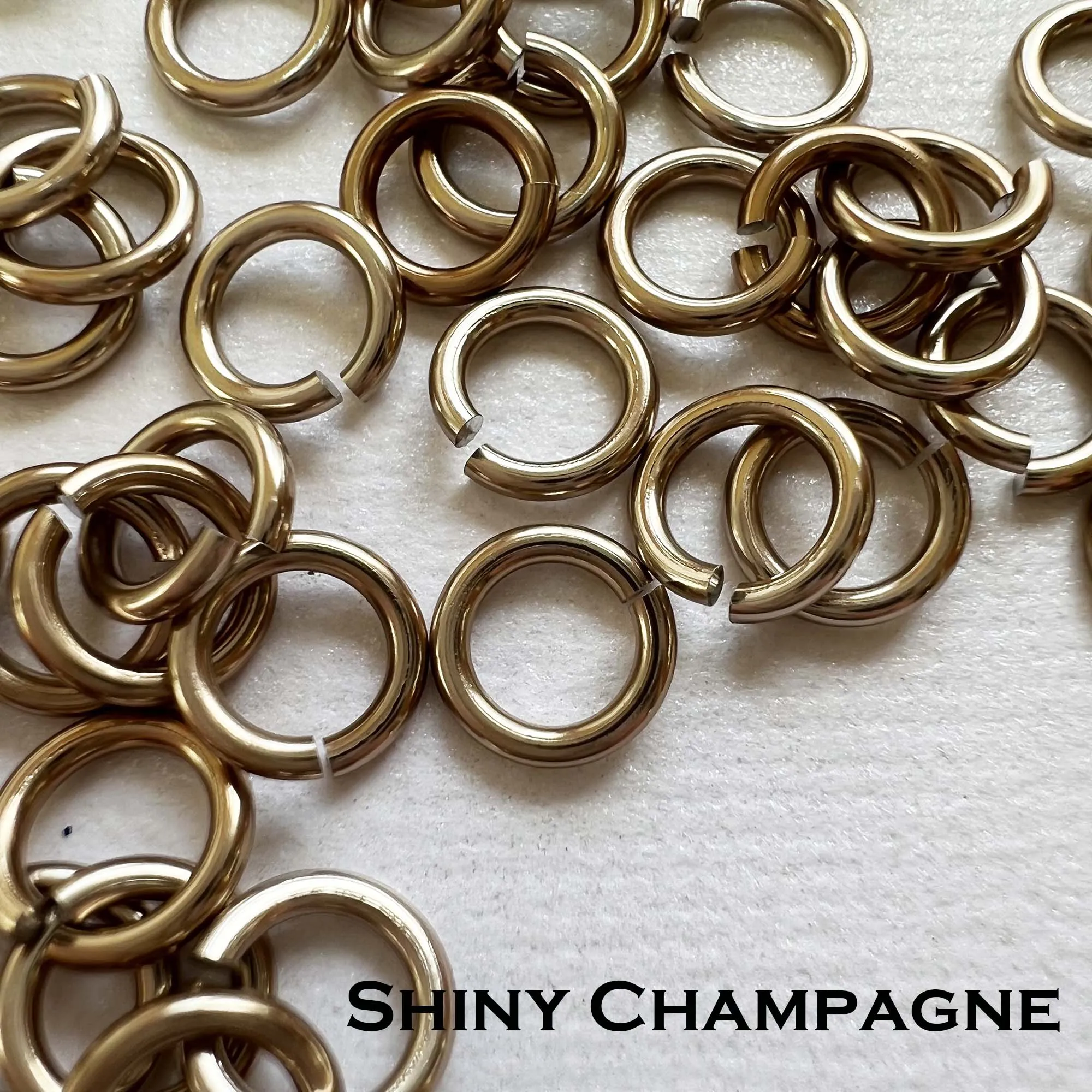 18g 3/16" Jump Rings Shiny (SWG) ID: 5mm - choose color & quantity