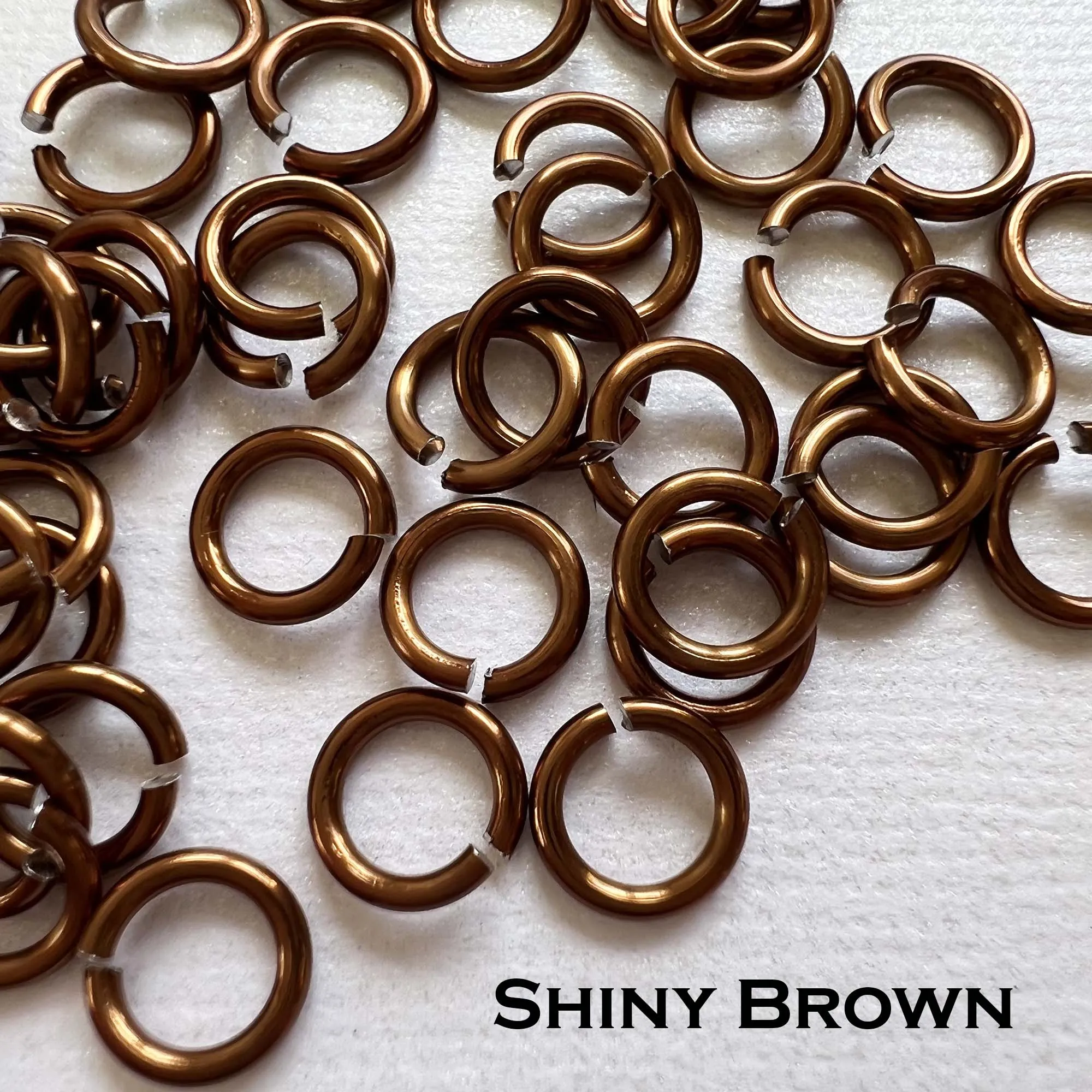 18g 3/16" Jump Rings Shiny (SWG) ID: 5mm - choose color & quantity