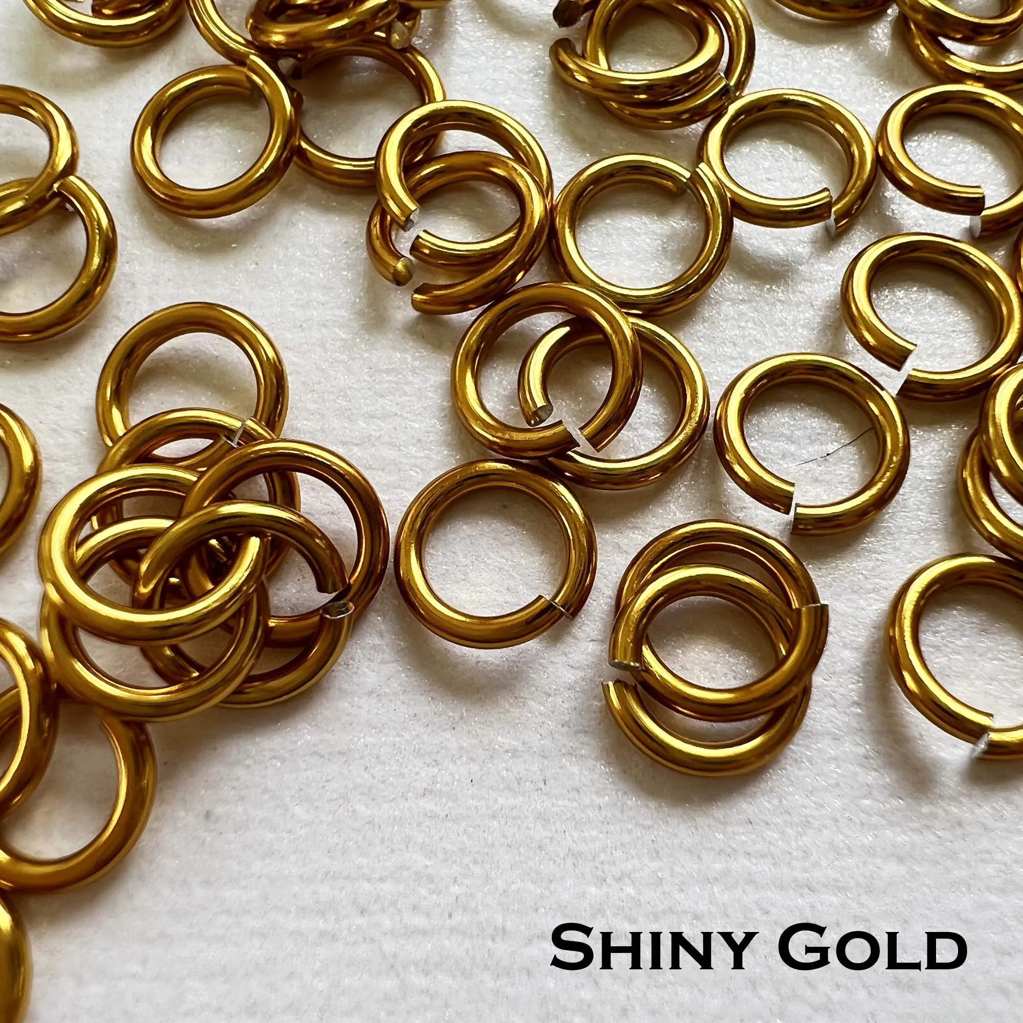 18g 3/16" Jump Rings Shiny (SWG) ID: 5mm - choose color & quantity