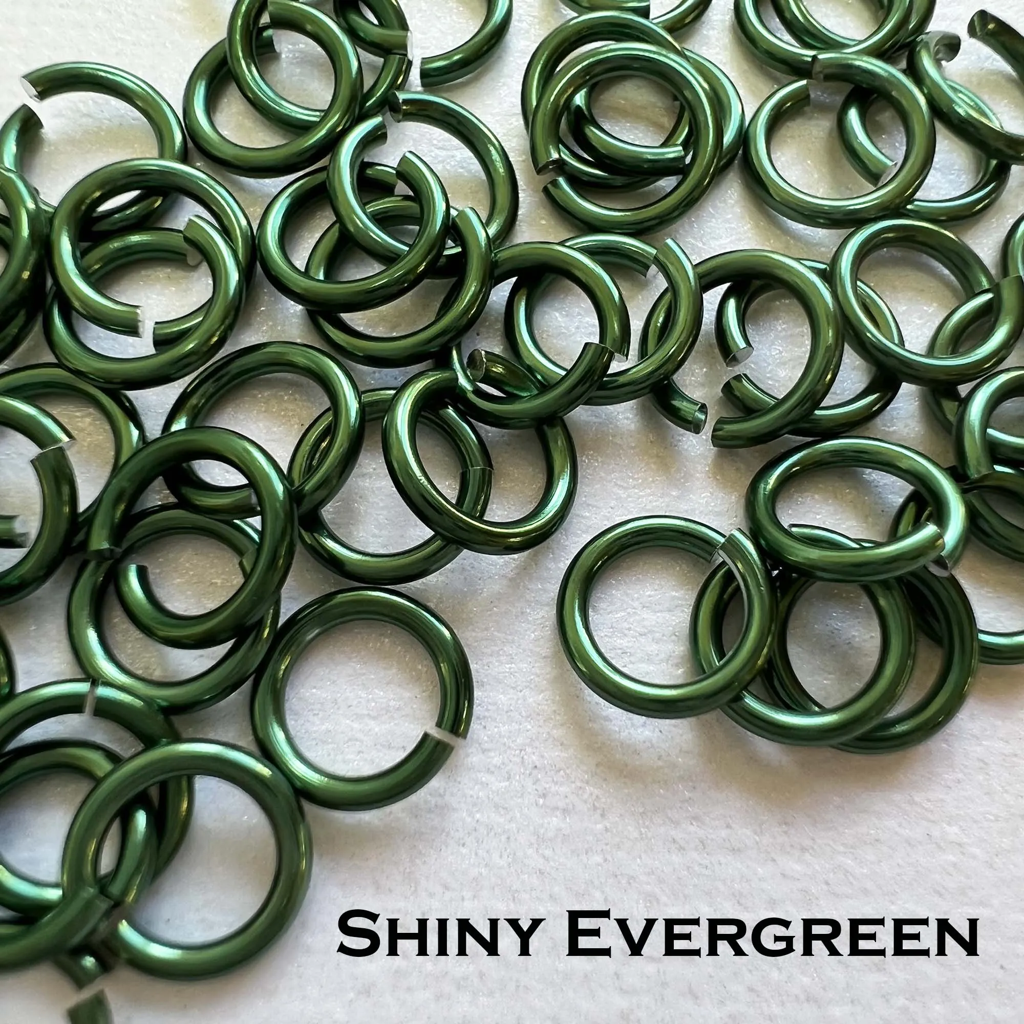 18g 3/16" Jump Rings Shiny (SWG) ID: 5mm - choose color & quantity