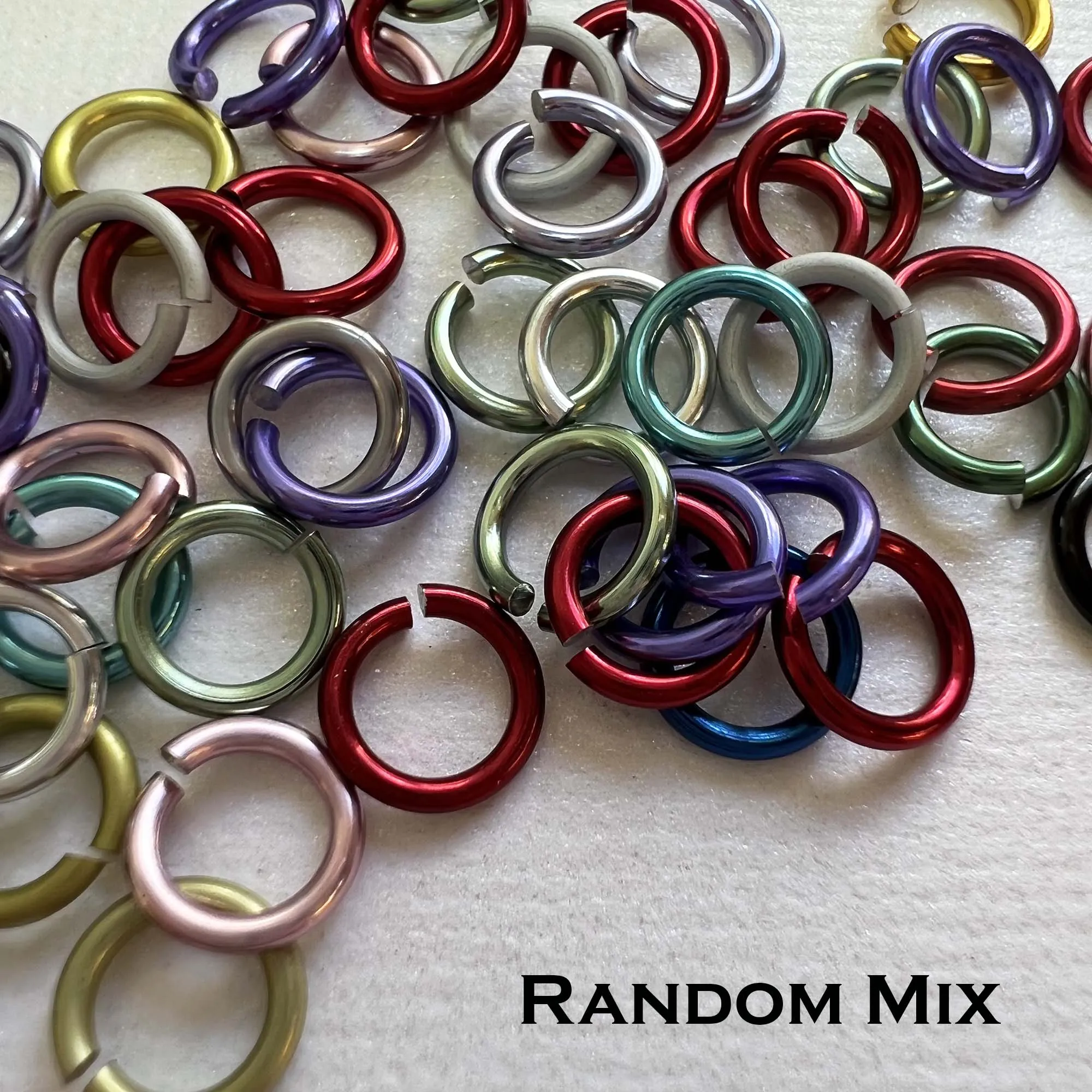 18g 3/16" Jump Rings Shiny (SWG) ID: 5mm - choose color & quantity