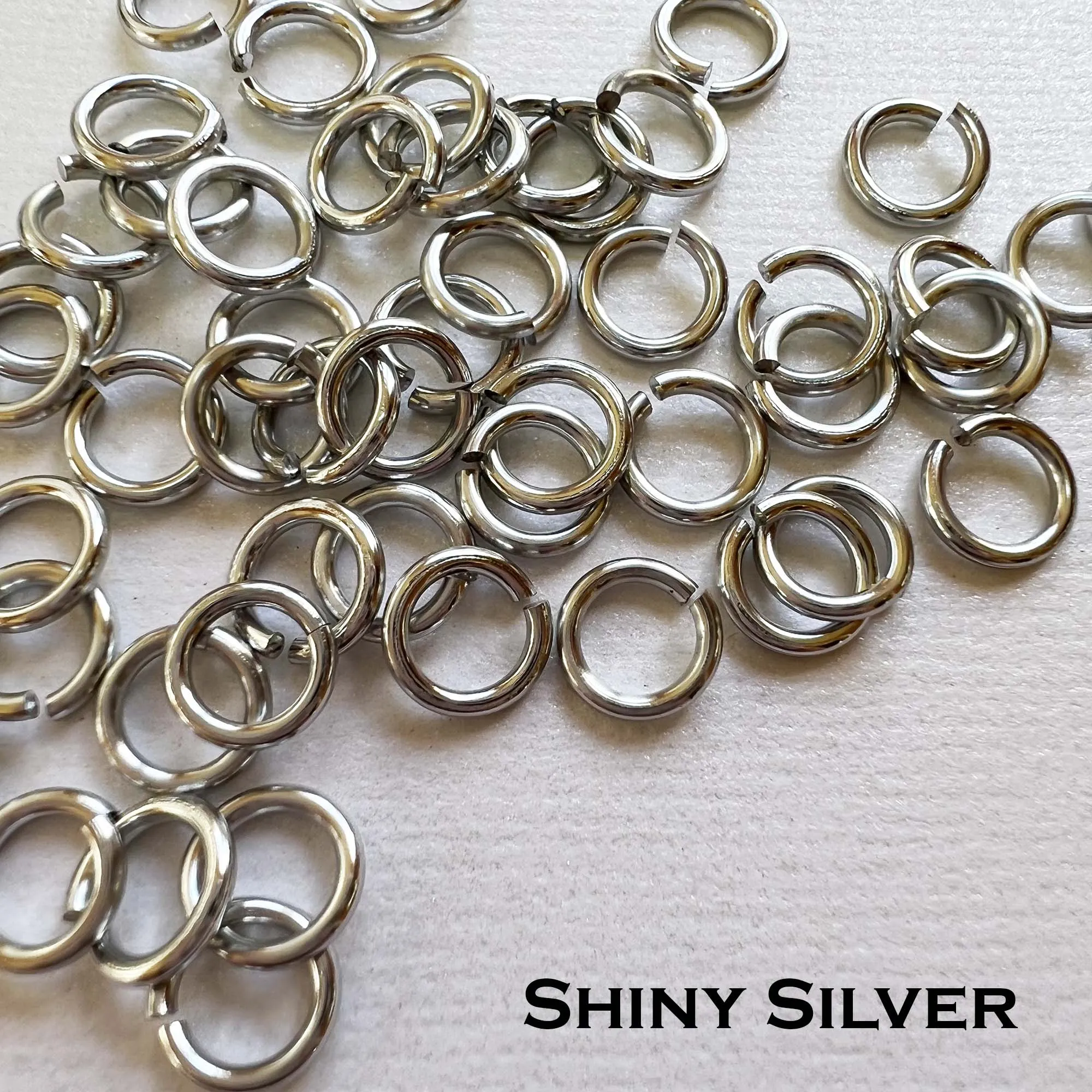 18g 3/16" Jump Rings Shiny (SWG) ID: 5mm - choose color & quantity