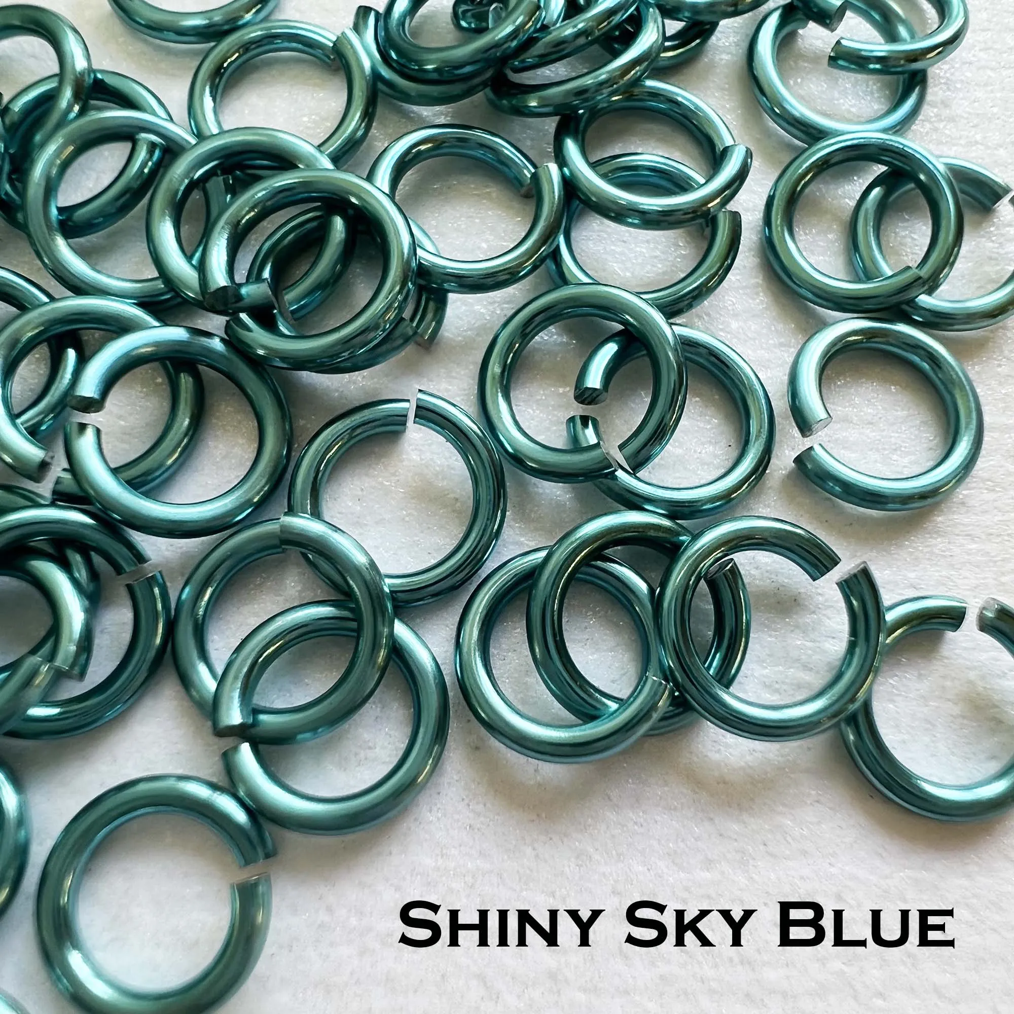 18g 3/16" Jump Rings Shiny (SWG) ID: 5mm - choose color & quantity