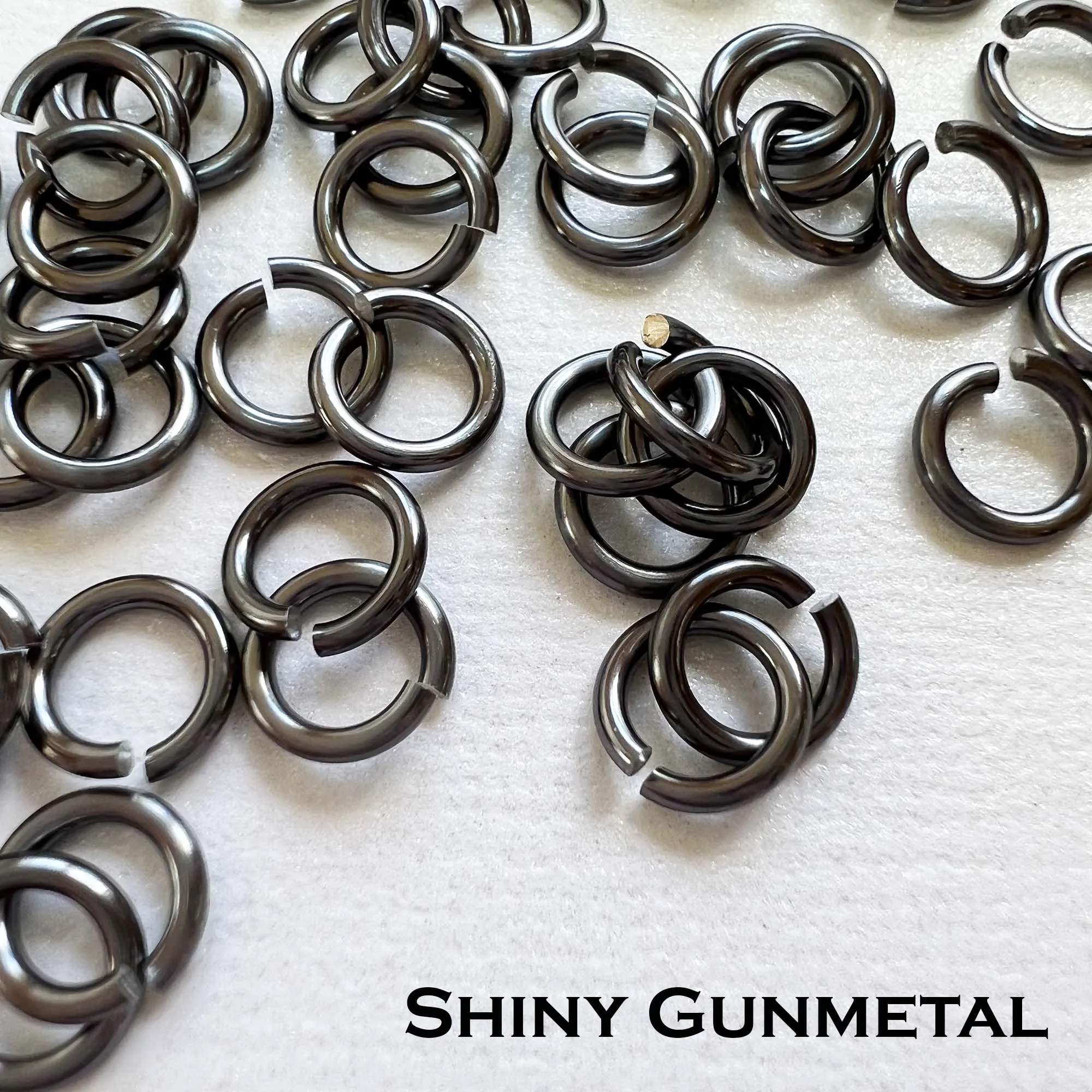 18g 3/16" Jump Rings Shiny (SWG) ID: 5mm - choose color & quantity