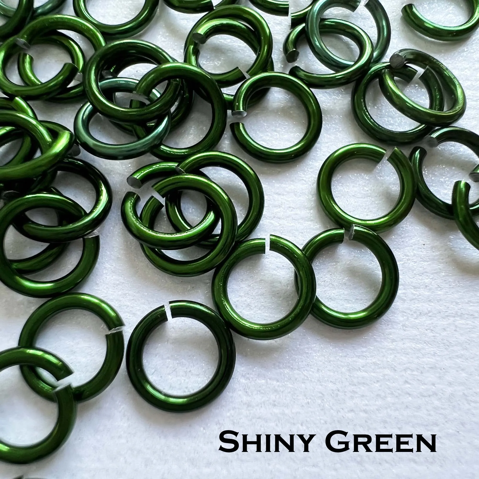 18g 3/16" Jump Rings Shiny (SWG) ID: 5mm - choose color & quantity