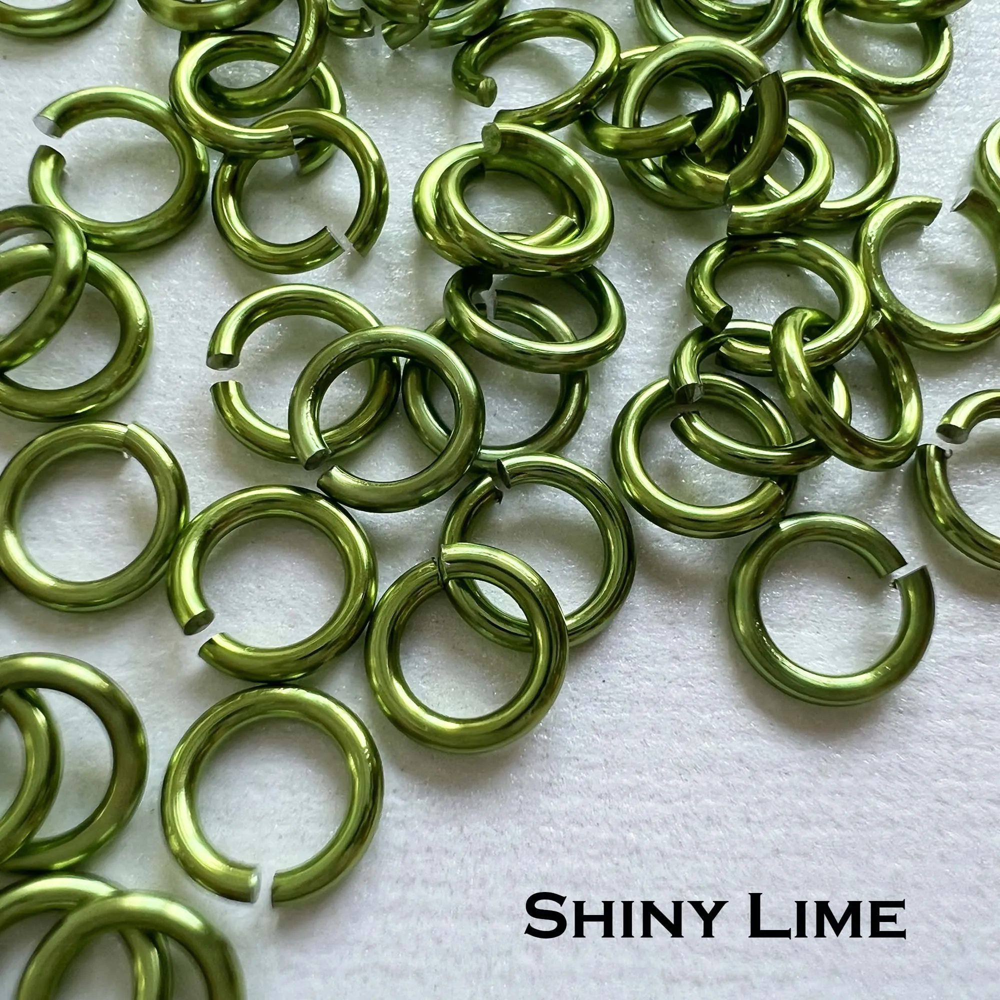 18g 3/16" Jump Rings Shiny (SWG) ID: 5mm - choose color & quantity