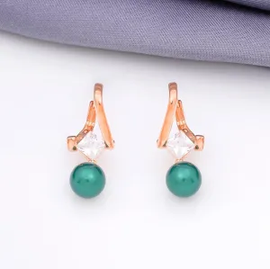 925 Rosegold Pearl Hanging Earring