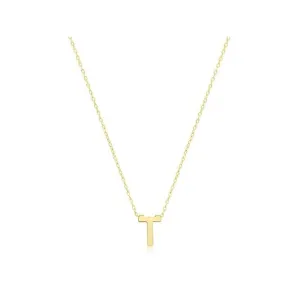 9ct Yellow Gold Initial Necklace NK435/T