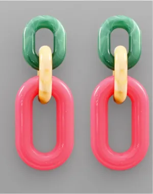 Acrylic Link Earrings