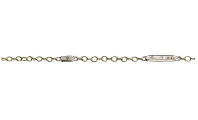 Bar Star Scatter Chain Brass 16in