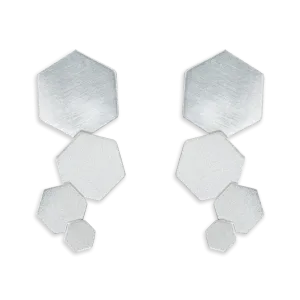 Bee Mine 4 Hex Drop Post Earrings