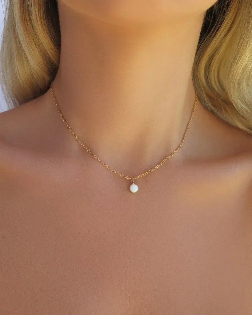 Bello Opal Necklace  - 14k Yellow Gold Fill