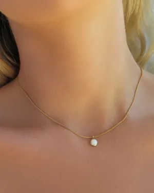 Bello Opal Snake Necklace  - 14k Yellow Gold Fill