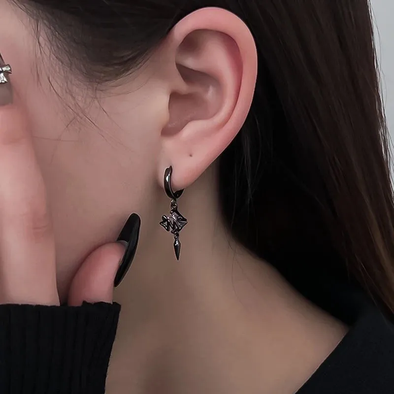 Black Cute Little Ghost Earrings