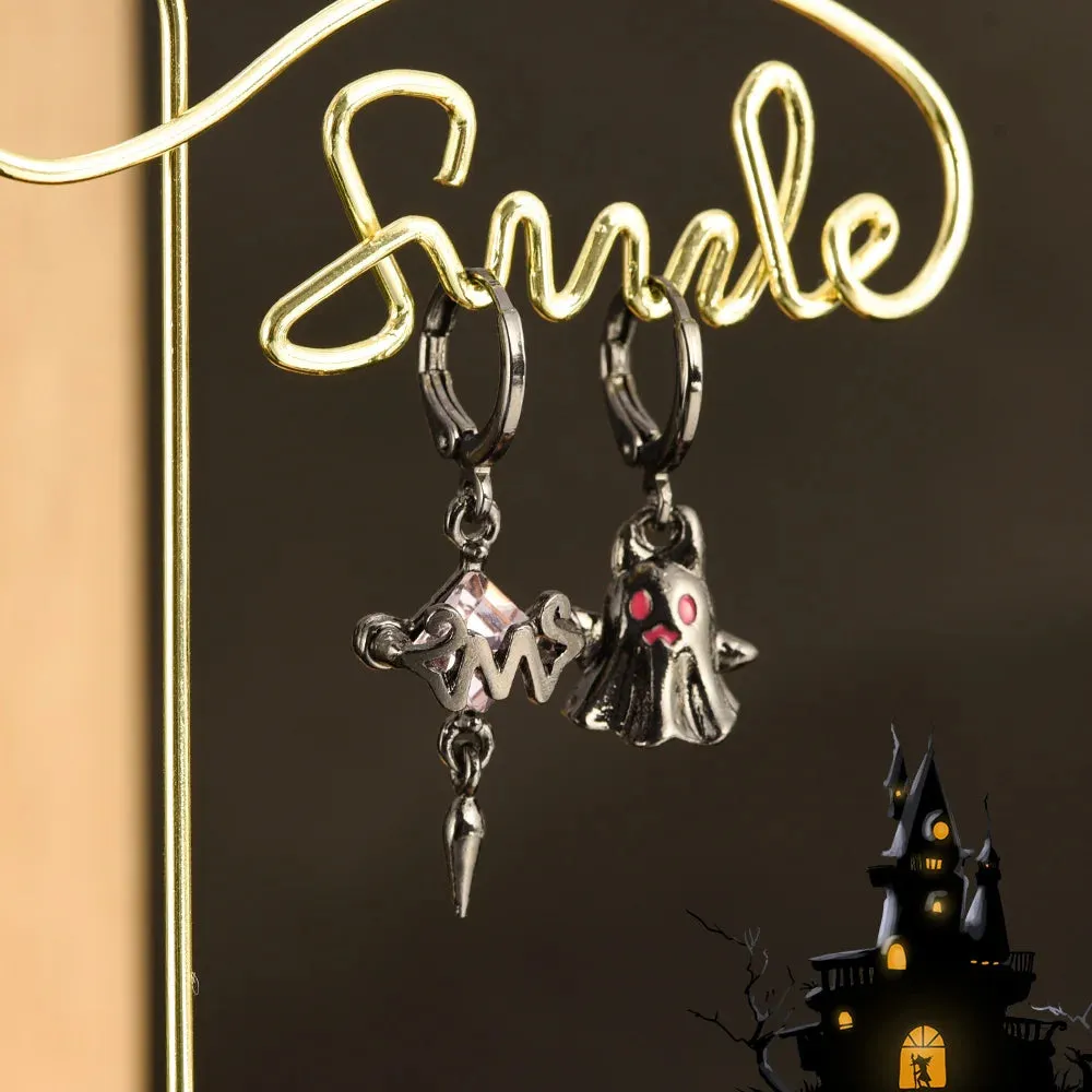 Black Cute Little Ghost Earrings