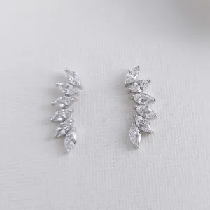 Ear Crawler Earrings for Women in Silver-Camila