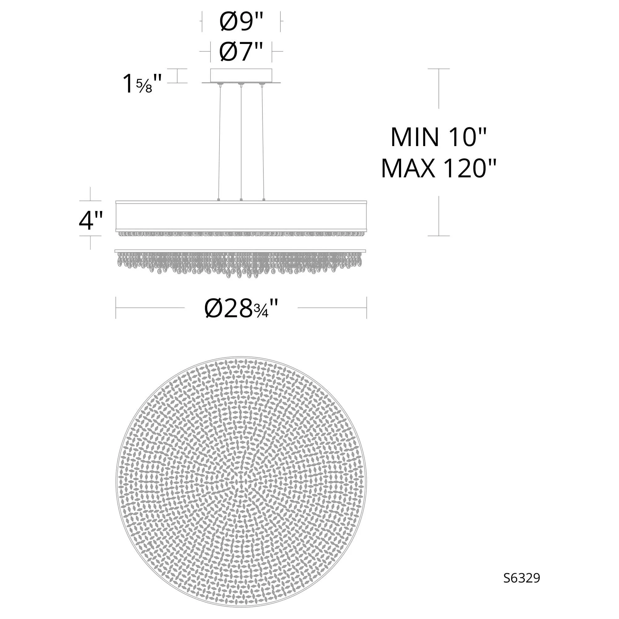 Eclyptix 29" LED Round Pendant