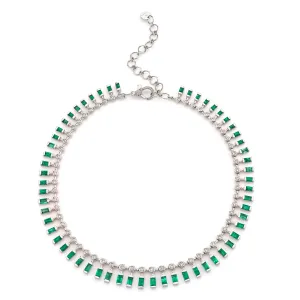 EMERALD & DIAMOND DOT-DASH CHOKER