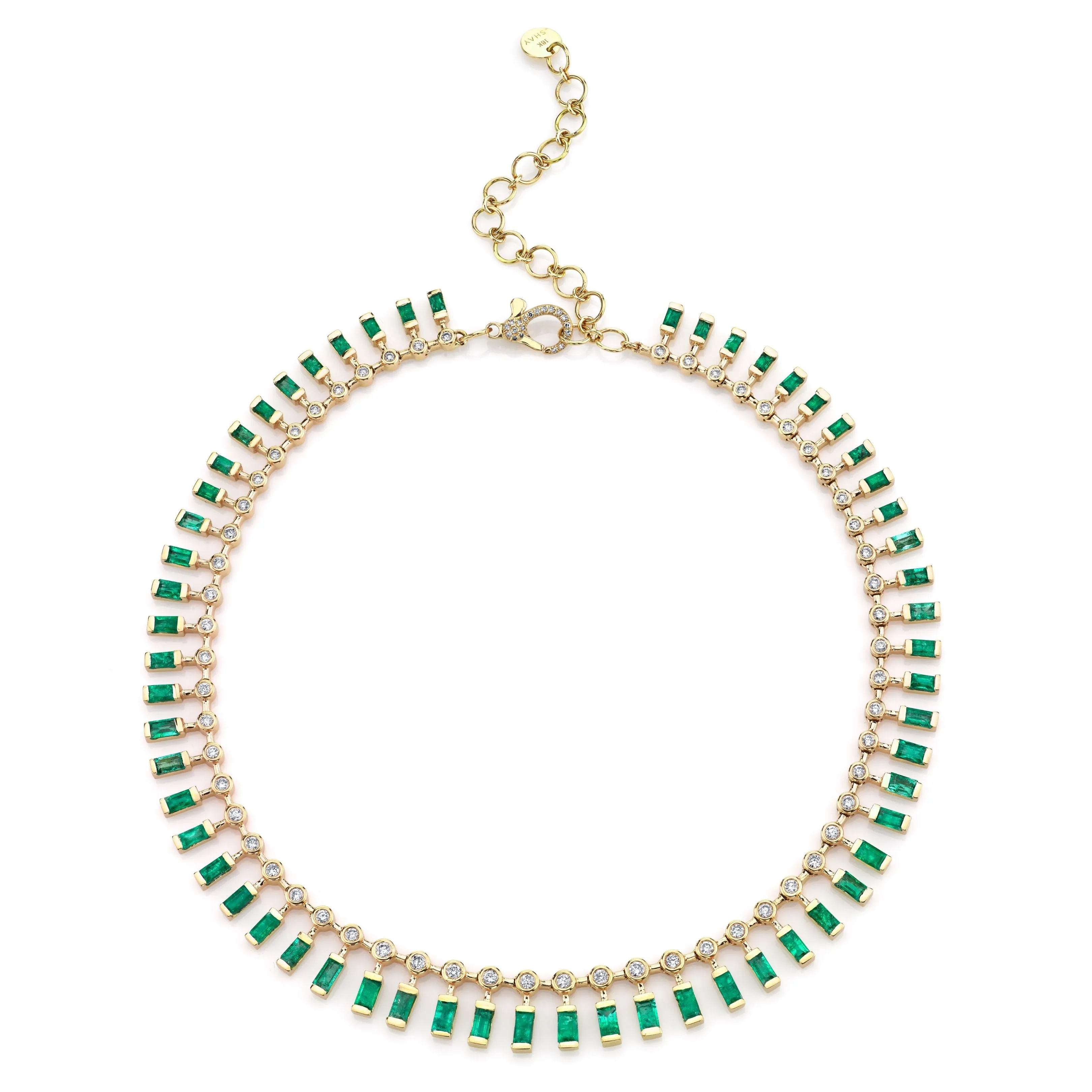 EMERALD & DIAMOND DOT-DASH CHOKER