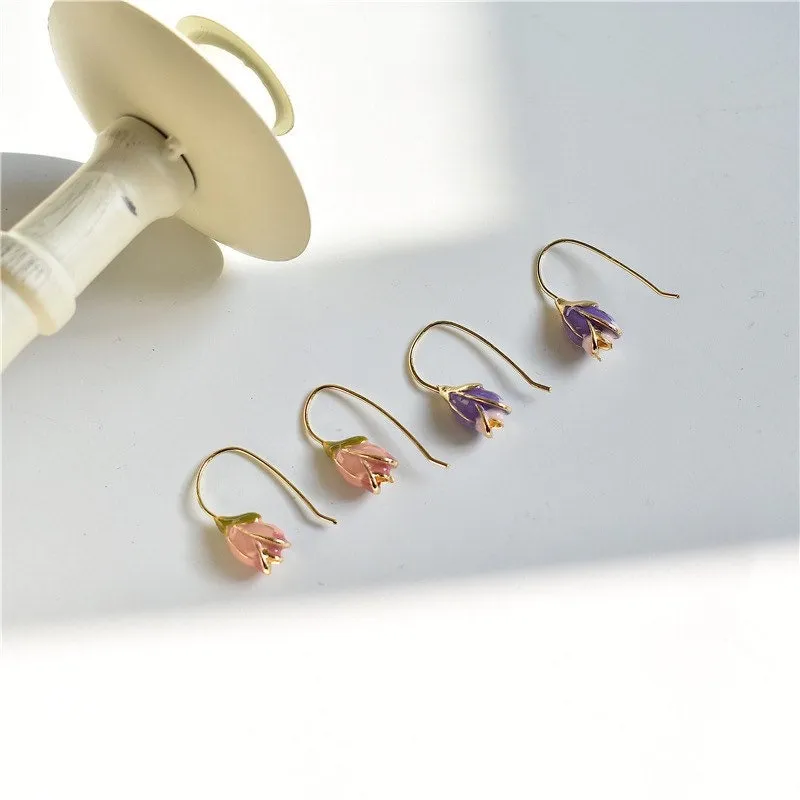 Enamel Tulip Earrings