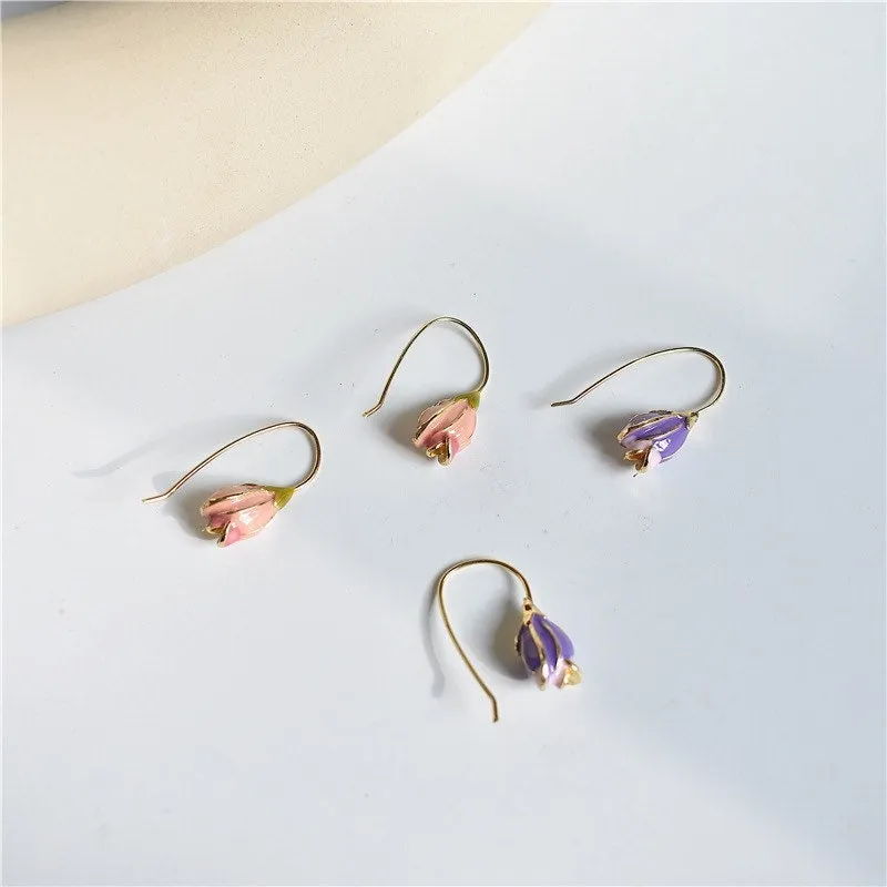 Enamel Tulip Earrings