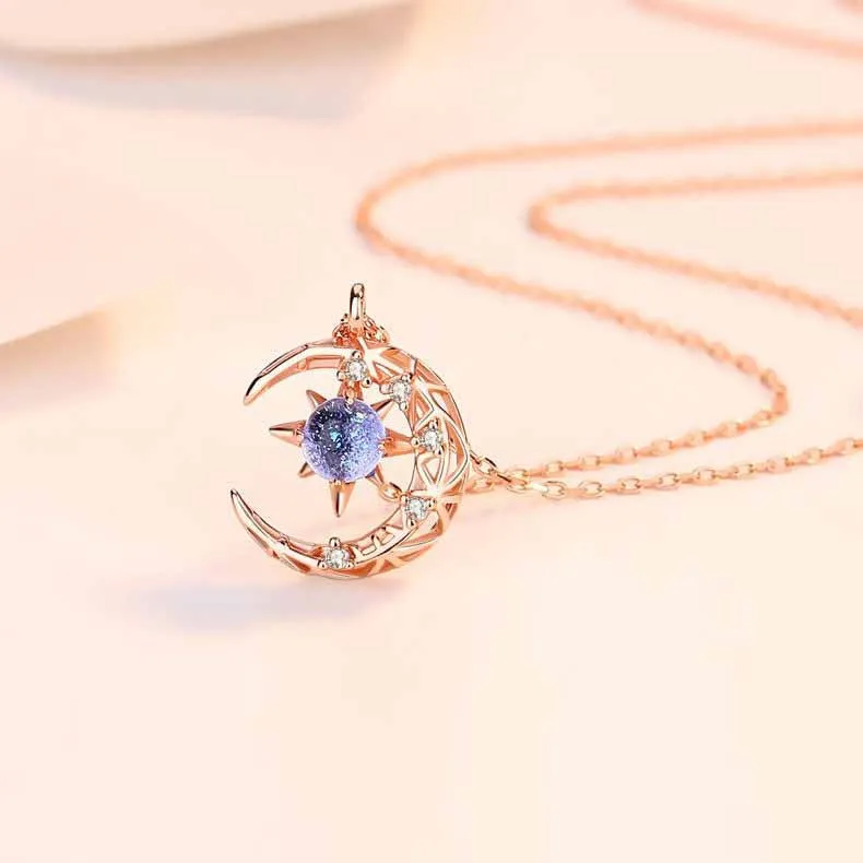 Explosive Style Star And Moon Necklace Female Trend