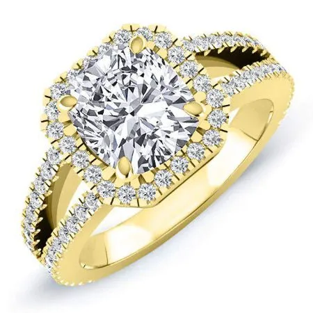 Freesia - GIA Natural Cushion Diamond Engagement Ring