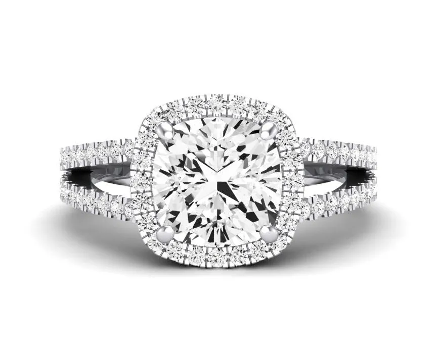 Freesia - GIA Natural Cushion Diamond Engagement Ring