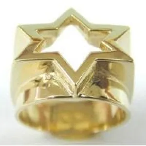 Gold Star Of David Ring