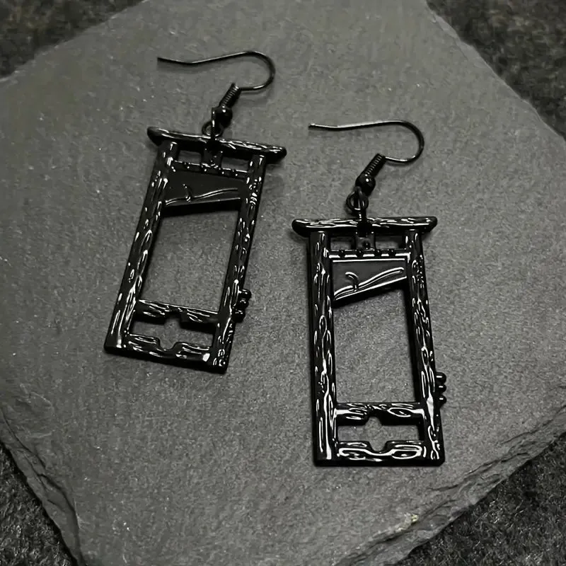 Gothic Guillotine Design Dangle Earrings