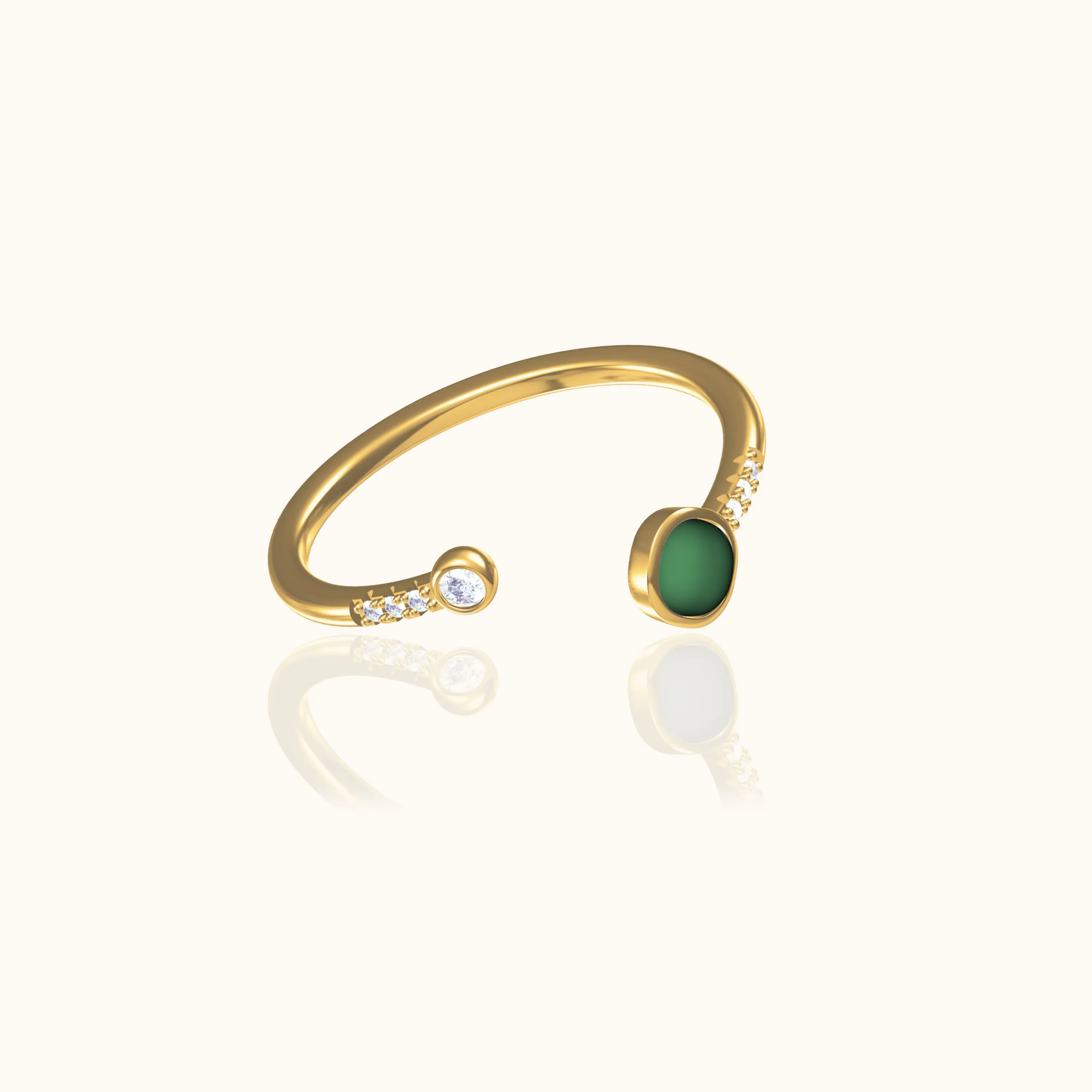 Jade Overlap Ring