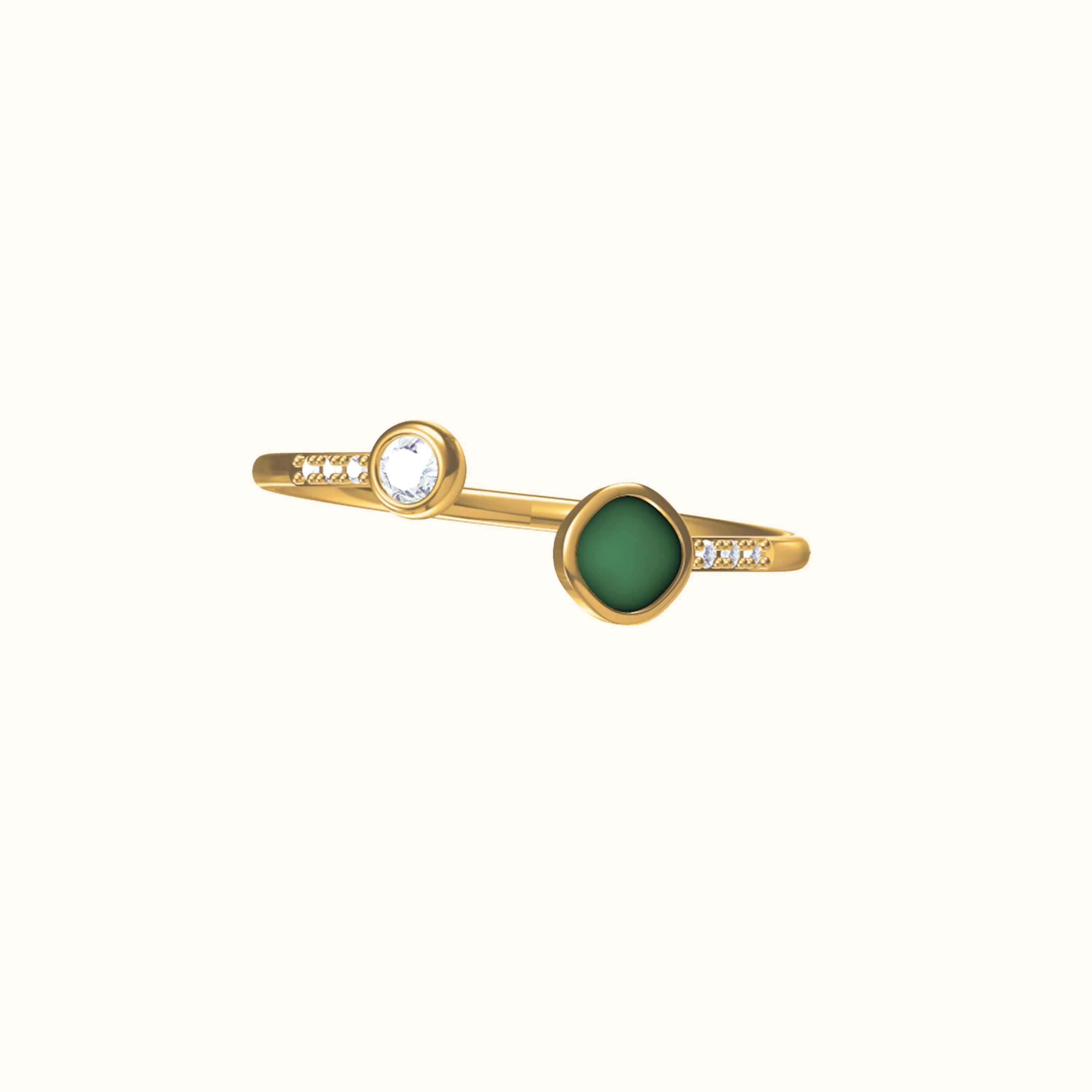 Jade Overlap Ring