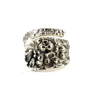 Kirk Stieff Rose Sterling Silver Wrap Around Spoon Ring