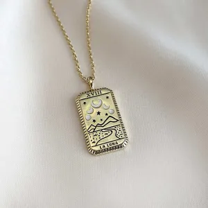 La Luna Gold Tarot Necklace