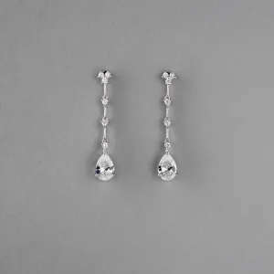 Link Drop CZ Earrings