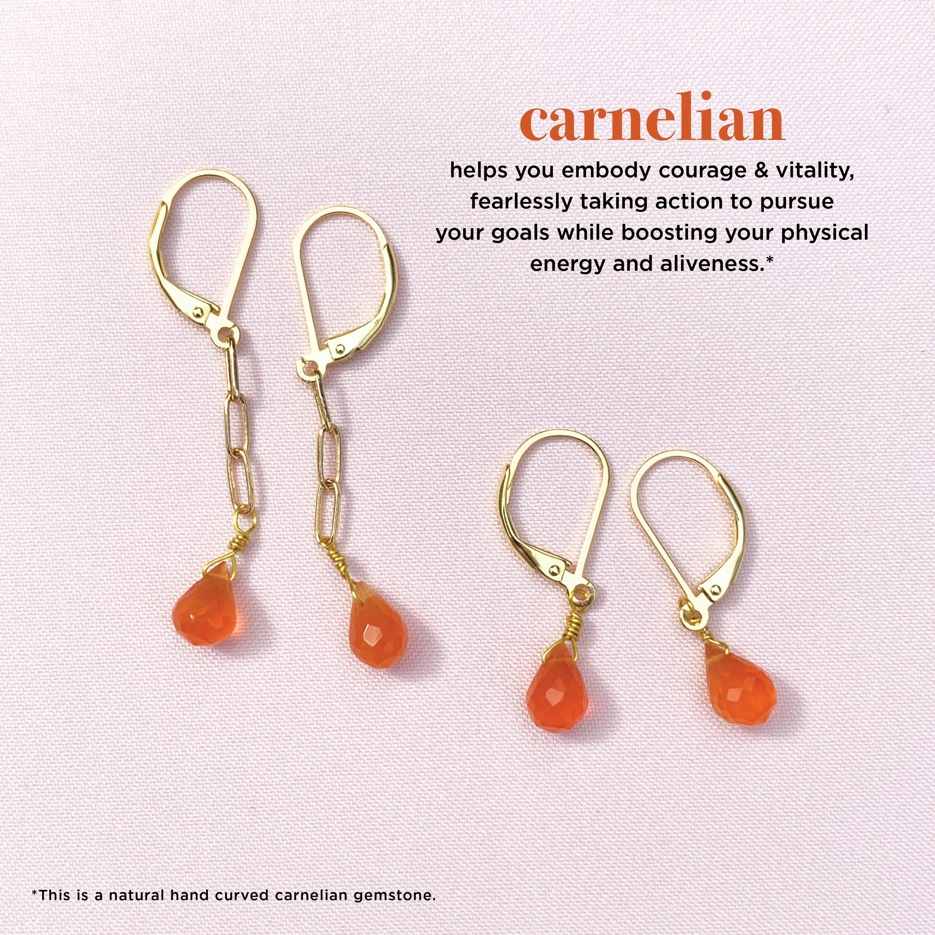 Minimalist Carnelian Earrings