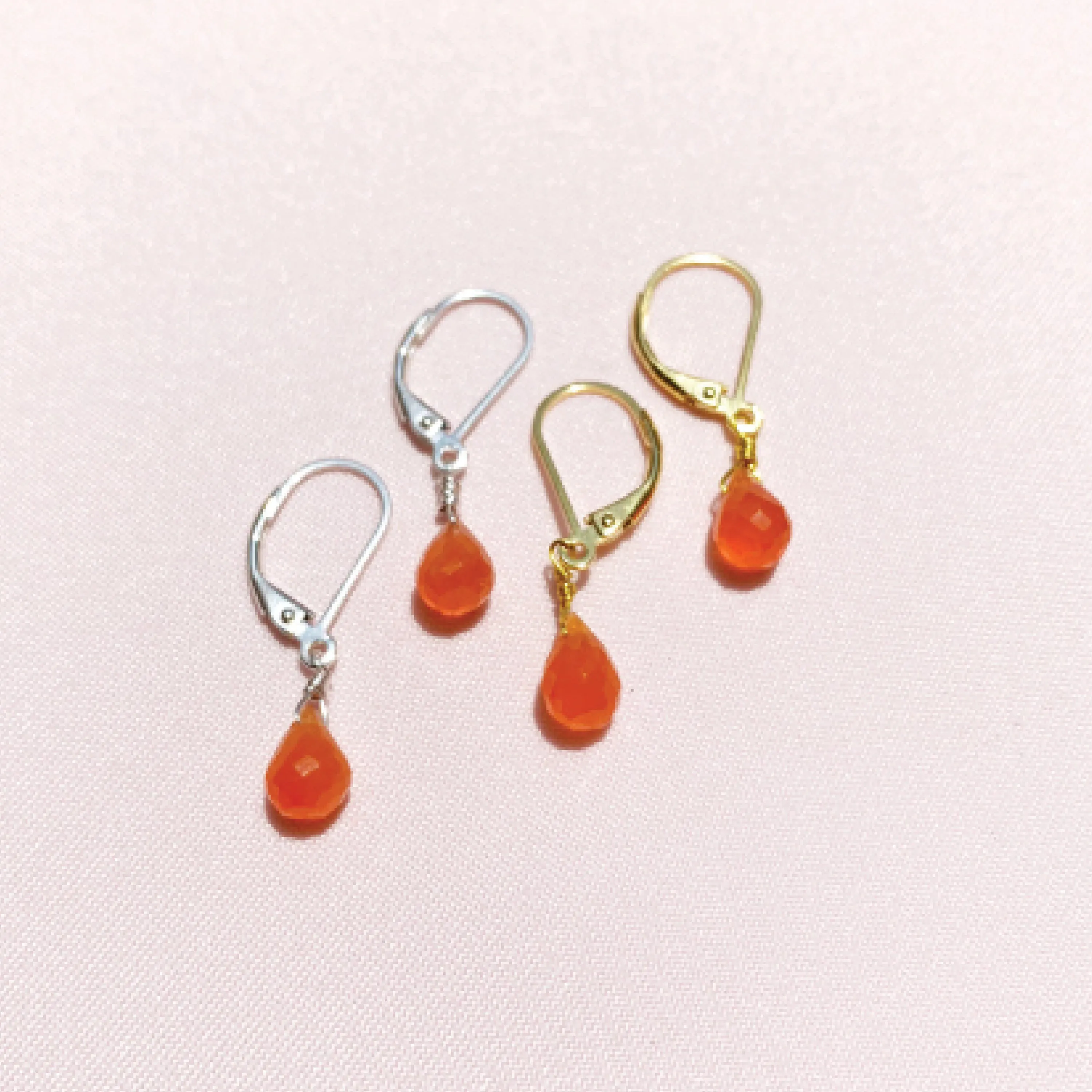 Minimalist Carnelian Earrings