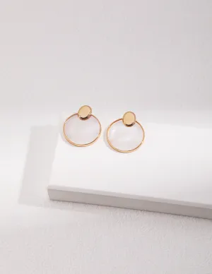 Minimalist Detachable Mother-Of-Pearl Earrings