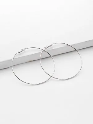 Minimalist Metal Hoop Earrings