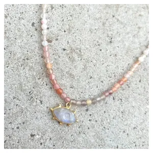 Moonstone Sunshine Eye Mix11 Necklace