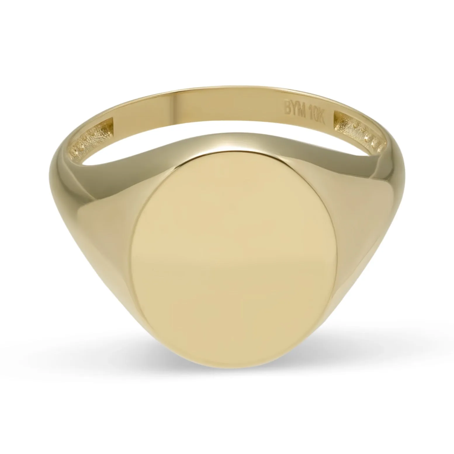 Oval Signet Ring Solid 10K Yellow Gold