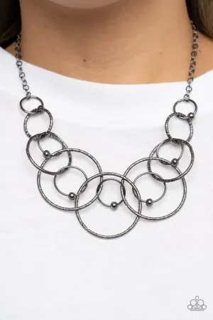 Paparazzi Necklace ~ Encircled in Elegance - Black