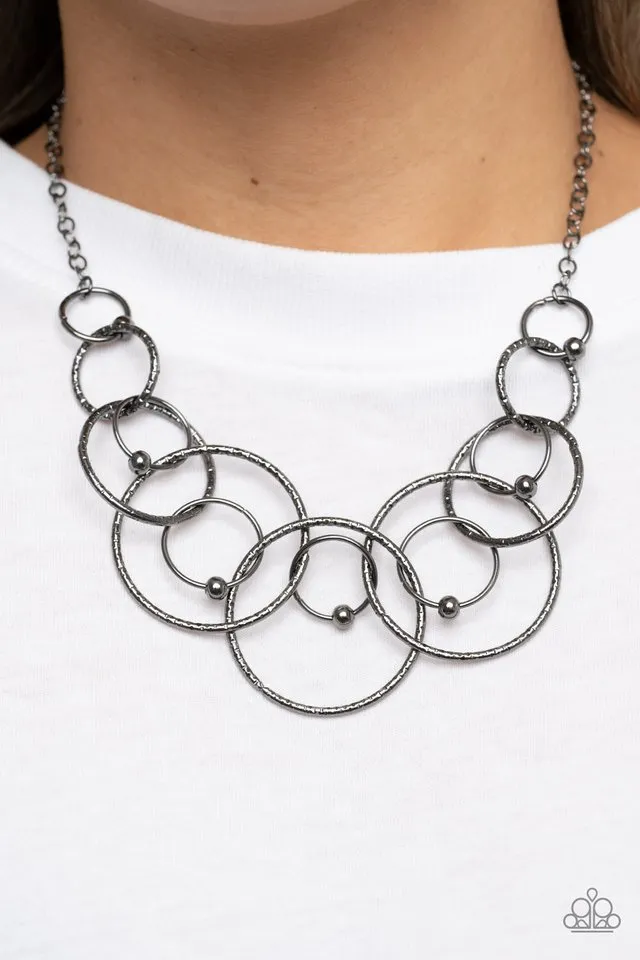 Paparazzi Necklace ~ Encircled in Elegance - Black