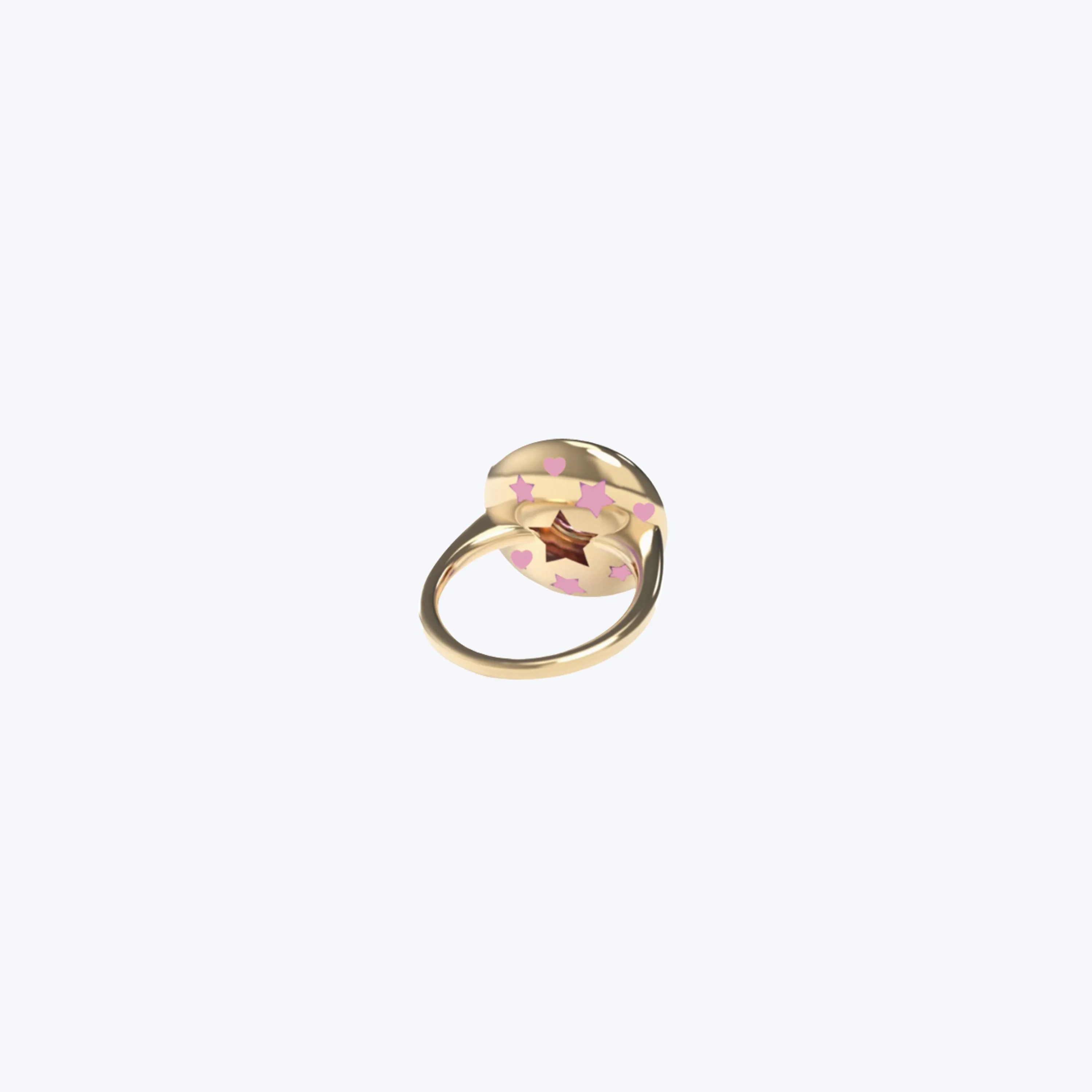 Pink Sapphire Starburst Saucer Ring