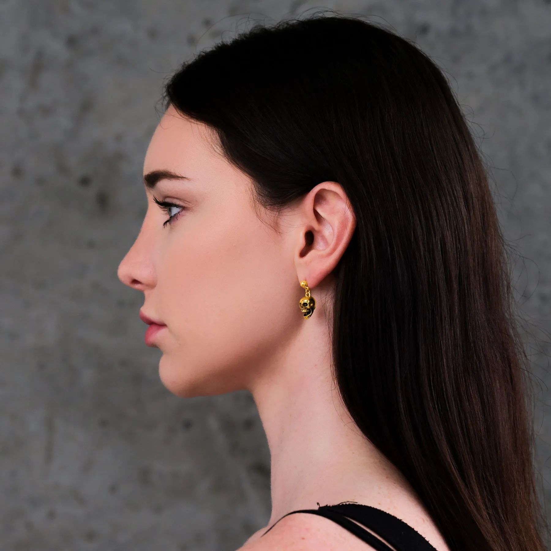 Skull Earrings (Gold)