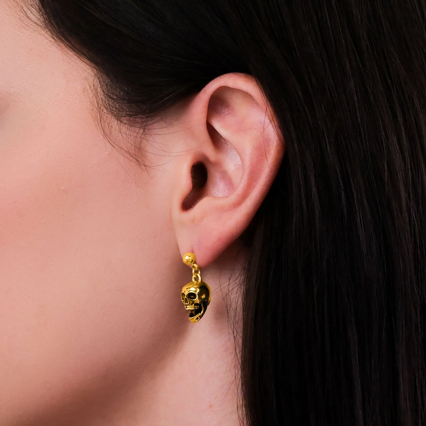 Skull Earrings (Gold)