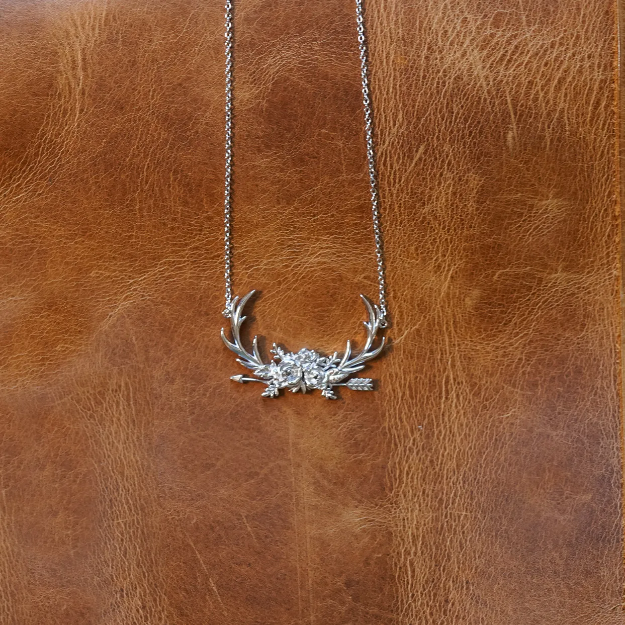 The Antler & Floral Necklace