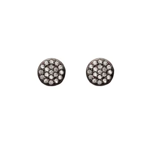 TINY DISC EARRING, BR STERLING SILVER