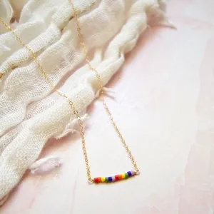 Tiny Pride Bead Necklace