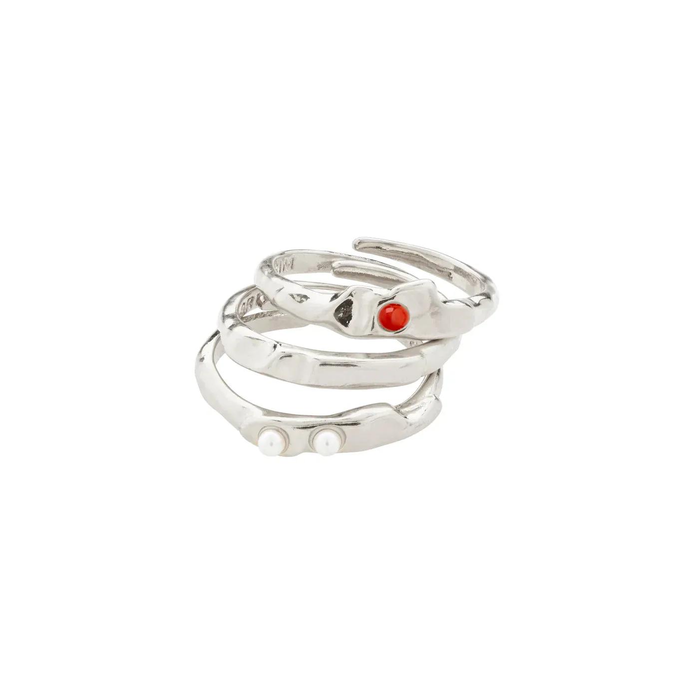 Trust Silver Plated Ring Set